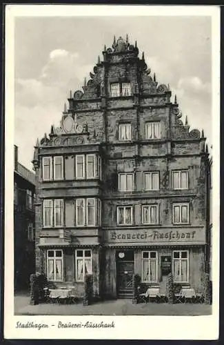 AK Stadthagen, Gasthaus Bräuerei-Ausschank