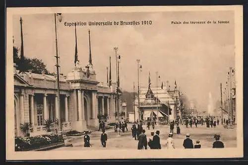 AK Bruxelles, Exposition Universelle 1910, Palais des traveaux de la femme
