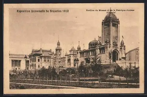 AK Bruxelles, Exposition Universelle 1910, Pavillon du Monaco et de la Fabrique d`armes d`Horstal