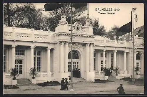 AK Bruxelles, Exposition Universelle 1910, Traveaux feminine