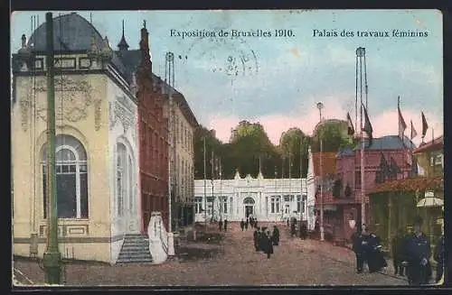 AK Bruxelles, Exposition 1910, Palais de travaux feminins