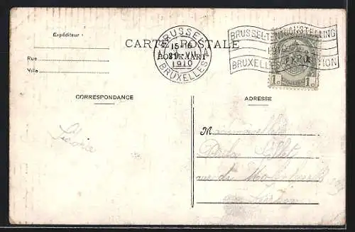 AK Bruxelles, Exposition 1910, Palais de travaux feminins