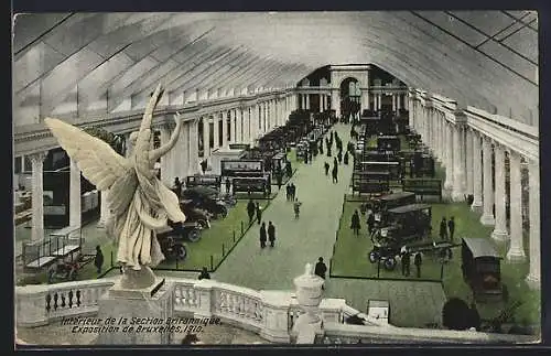 AK Bruxelles, Exposition 1910, Interieur de la Section Britanique