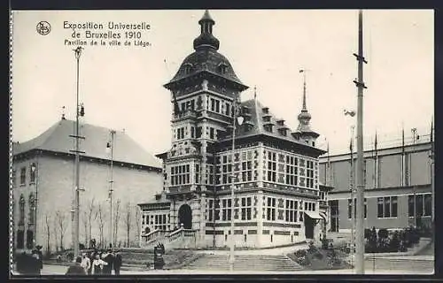 AK Bruxelles, Exposition Universelle 1910, Pavillon de la Ville de Liege