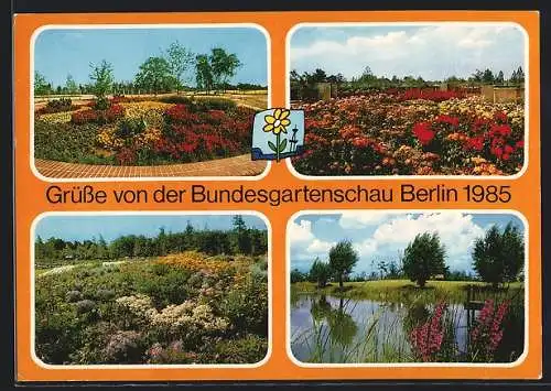 AK Berlin, Bundesgartenschau 1985, Bunte Blumenbeete