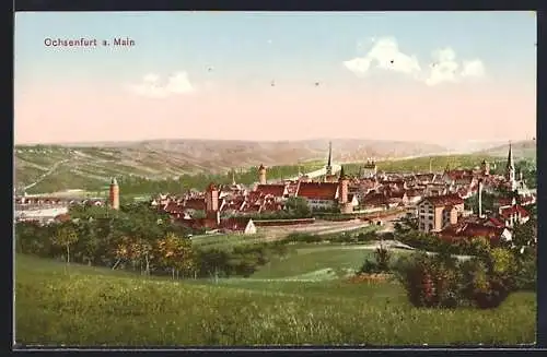 AK Ochsenfurt a. Main, Ortsansicht aus der Vogelschau