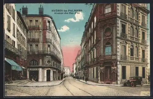 AK Hyères, Avenue des Iles d`Or et bâtiments élégants