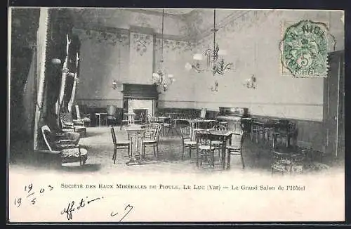 AK Le Luc, Le Grand Salon de l`Hôtel des Eaux Minérales de Poule