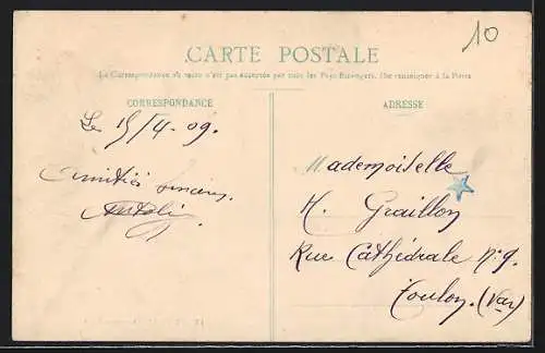 AK Puget-Ville, Quartier Neuf avec scène de rue animée et arbres bordant les trottoirs