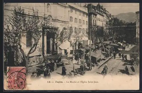 AK Toulon, Le Marché et l`Église Saint-Jean