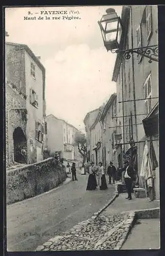 AK Fayence, Haut de la rue Pégère
