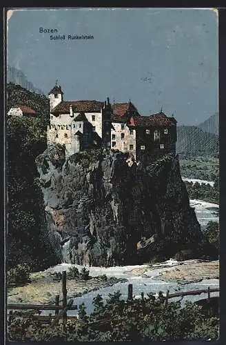 Künstler-AK Eugen Felle: Bozen, Blick zum Schloss Runkelstein
