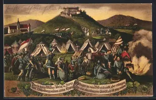 AK Weinsberg, Belagerung der Burg durch Kaiser Konrad III. im Jahre 1140