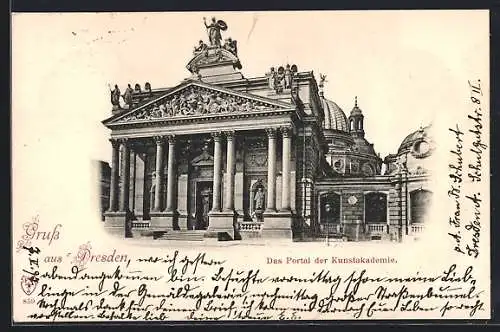 AK Dresden, Das Portal der Kunstakademie