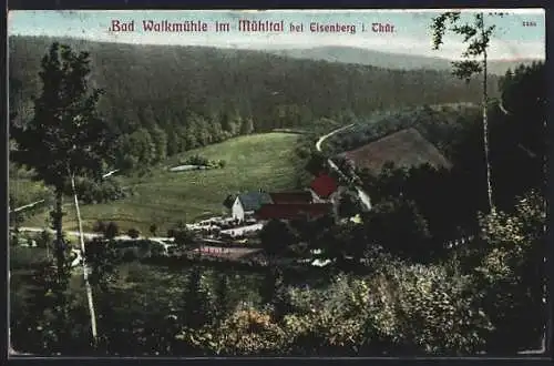 AK Bad Walkmühle im Mühltal, Blick auf den Ort und das Mühltal