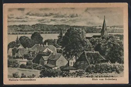 AK Malente-Gremsmühlen, Blick vom Godenberg