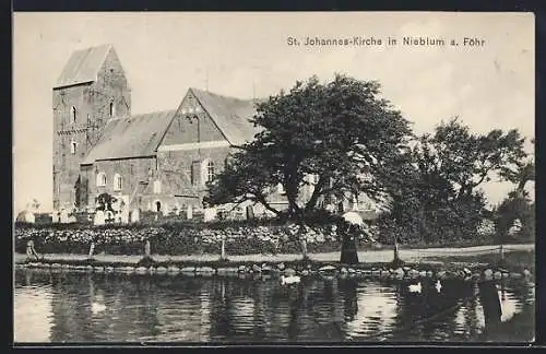 AK Nieblum, Blick auf St. Johanneskirche