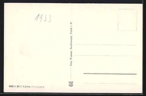 AK Furth i. Wald, Totalansicht mit Hohenbogen