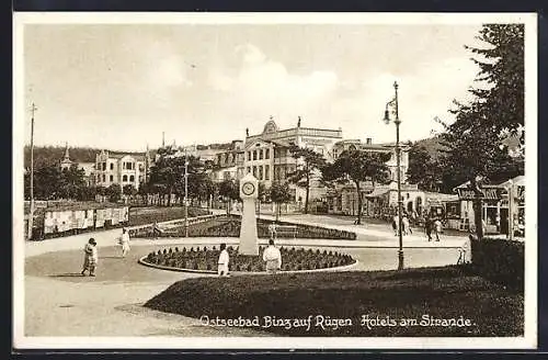AK Binz auf Rügen, Hotels am Strande