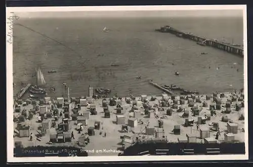 AK Binz auf Rügen, Strand am Kurhaus