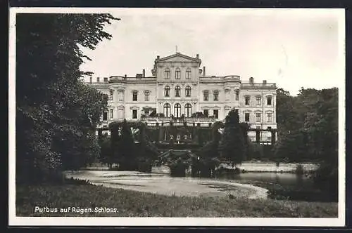 AK Putbus auf Rügen, Ansicht vom Schloss