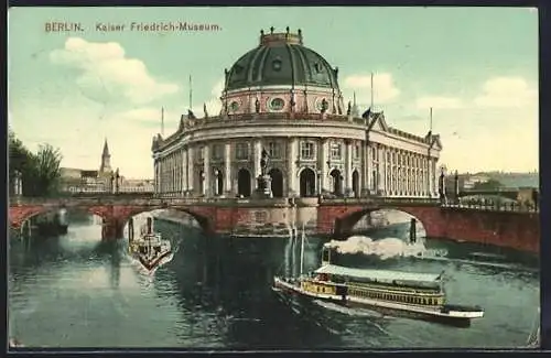 AK Berlin, Dampfer beim Kaiser Friedrich-Museum