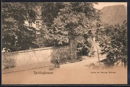AK Recklinghausen, Partie am herzogl. Schloss