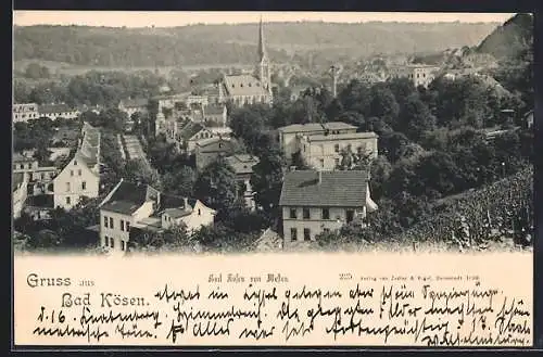 AK Bad Kösen, Ortsansicht von Westen aus