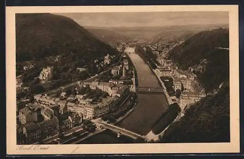AK Bad Ems, Ortsansicht aus der Vogelschau