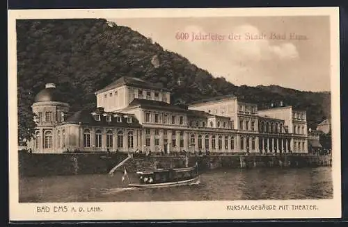 AK Bad Ems a. d. Lahn, Kursaalgebäude mit Theater