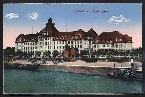 AK Düsseldorf, Landeshaus mit Rheinpromenade
