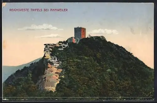AK Annweiler, Blick auf die Reichsveste Trifels