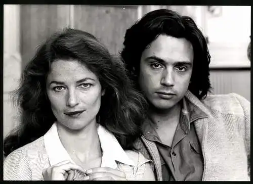 Fotografie Christopher Smith, London, Musiker Jean-Michel Jarre und Schauspielerin Charlotte Rampling, 29 x 20cm