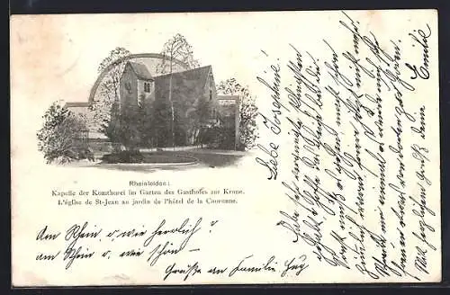 AK Rheinfelden, Kapelle der Komthurei im Garten des Gasthofes zur Krone
