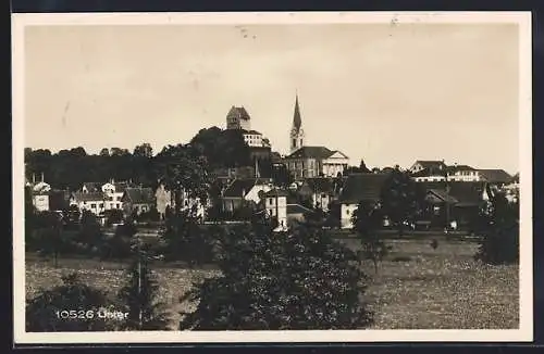 AK Uster, Teilansicht mit Kirche