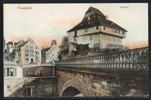 AK Frauenfeld, Schloss mit Brücke