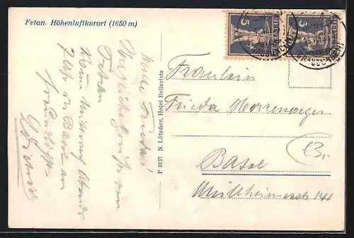 AK Fetan, Ortspartie mit Kirche