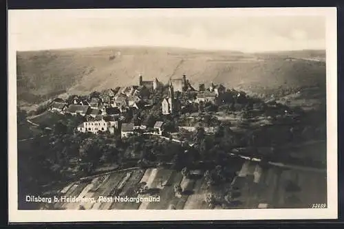 AK Dilsberg /Neckargemünd, Teilansicht mit Kirche