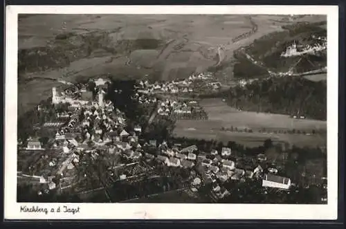 AK Kirchberg a. d. Jagst, Teilansicht mit Kirche