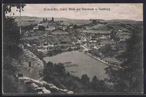 AK Schwäbisch Hall, Blick auf Steinbach und Comburg