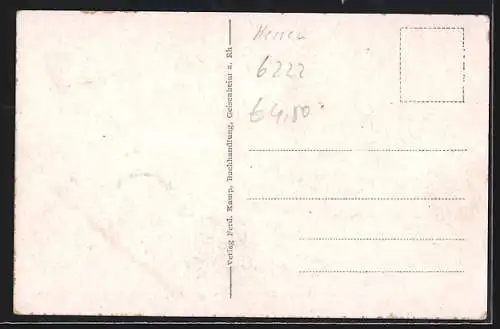 AK Geisenheim a. Rhein, Teilansicht mit Kirche