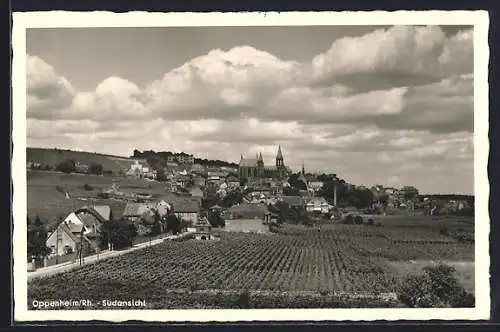 AK Oppenheim /Rh., Südansicht des Ortes