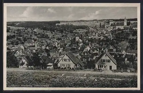 AK Altensteig /Schwarzwald, Teilansicht mit Kirche