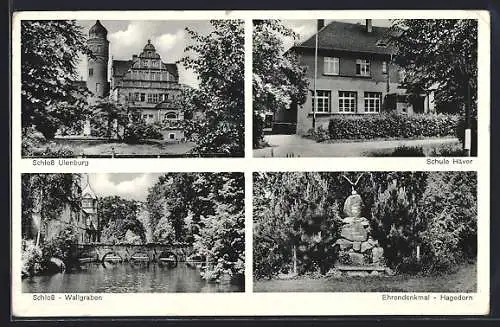 AK Häver, Schule, Schloss Ulenburg, Schloss Wallgraben