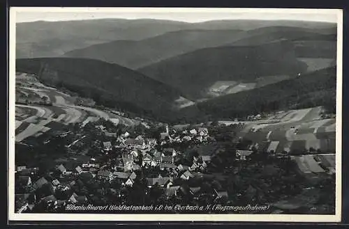 AK Waldkatzenbach, Ortsansicht, Fliegeraufnahme