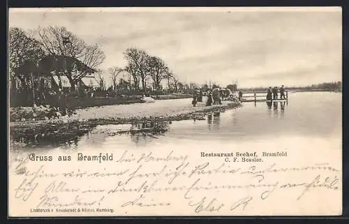 AK Hamburg-Bramfeld, Restaurant Seehof C. F. Bessler