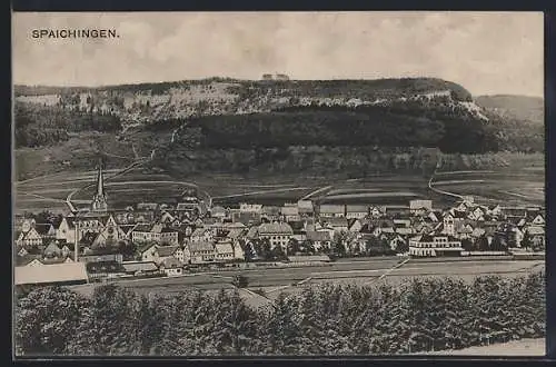 AK Spaichingen, Teilansicht mit Kirche