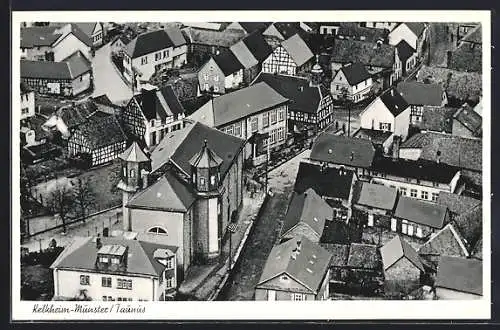 AK Kelkheim-Münster, Blick auf die Kirche in der Stadt