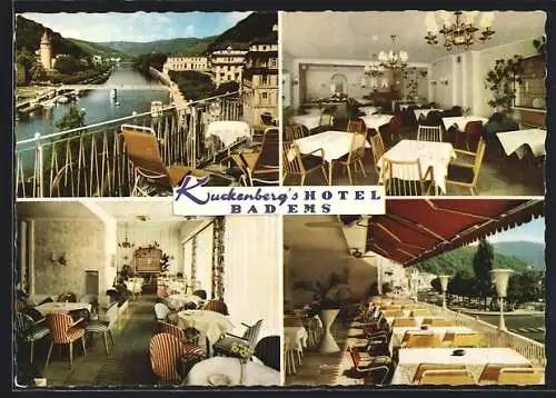 AK Bad Ems, Kuckenbergs Hotel, Innenansichten