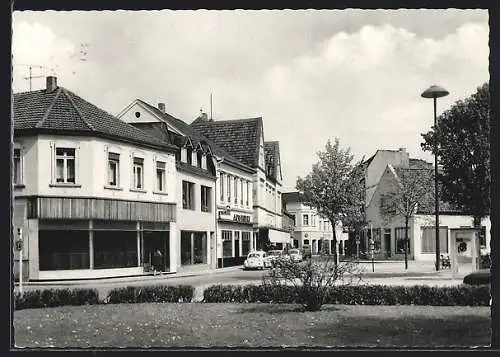 AK Borghorst /Westf., Auf dem Schilde mit Geschäften